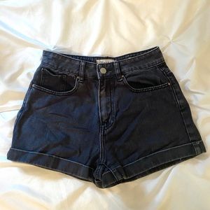 Pacsun Mom Jean Shorts high rise Black Denim